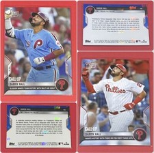 (2) 2022 MLB Topps Now Darick Hall CALL-UP Philadelphia Phillies #442 & #445 SP