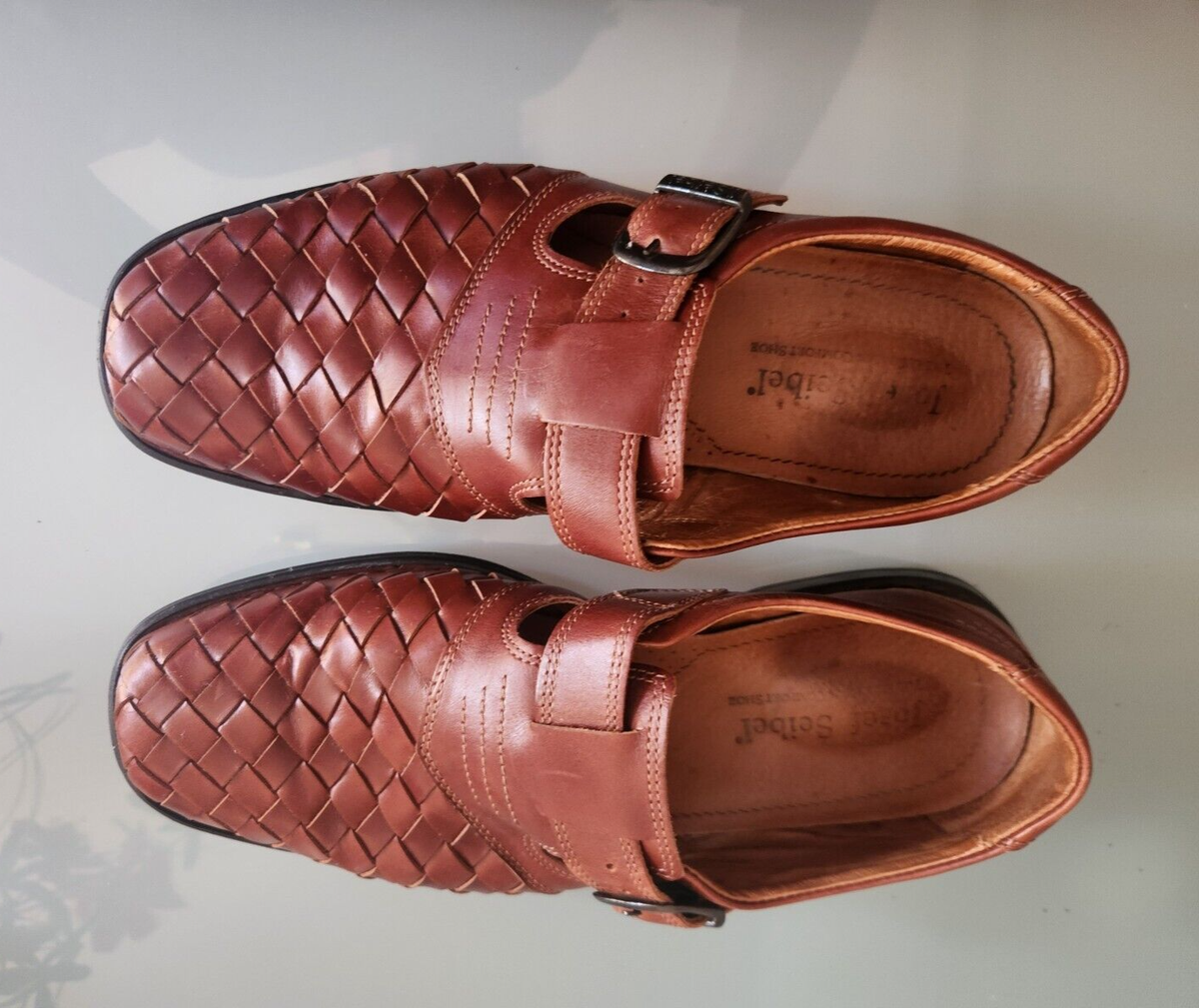 Josef Seibel Men Brown Woven Genuine Leather Sandals w  display picture 3
