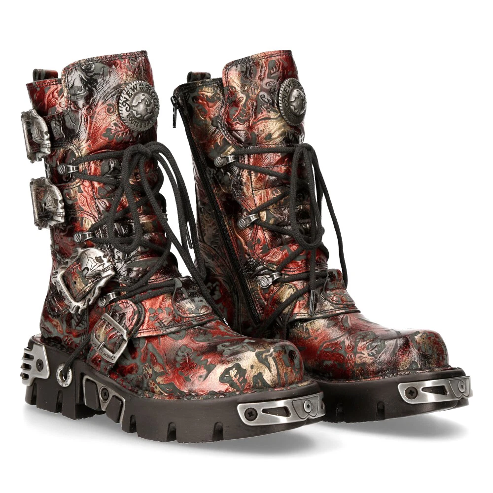New rock metallic boots cheap