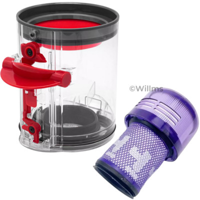 Dyson V12 Eimer & Filter Hepa Detect Slim Staubbehälter Schmutzkanister SV20 SV30