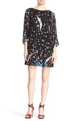 knee length dresses for ladies Eleonora Diamante Trim Mini Dress / Black | Meshki