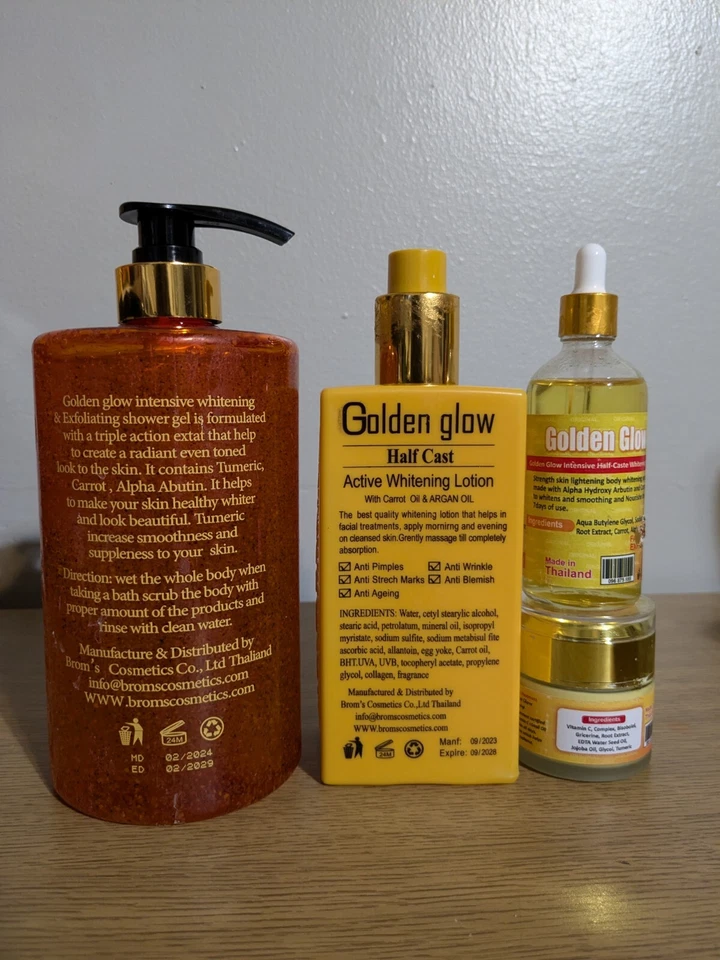 Golden Glow Body Milk 500ml, exfoliating Carrot shower Gel, Serum, Face Cream - Image 2 of 4