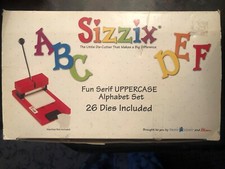 Sizzix Fun Serif Uppercase Alphabet Letters Set 26 Dies Complete