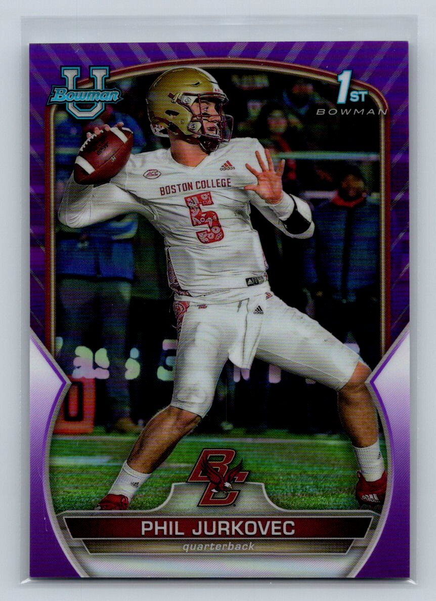 2022 Bowman University Chrome #35 Phil Jurkovec Purple Refractor #/399 D44