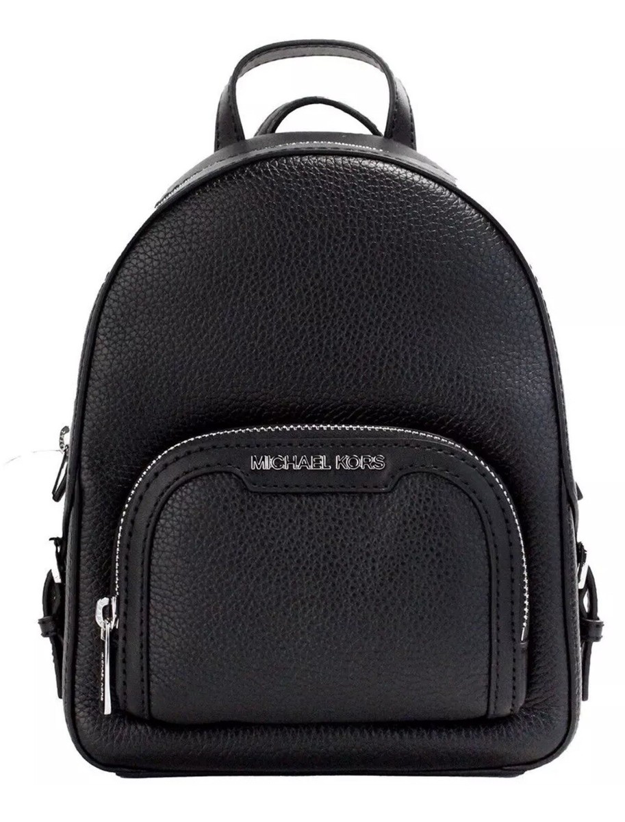MICHAEL KORS ブラックバックパック Michael Kors Jaycee Large Women MK Logo Zip Pocket Travel