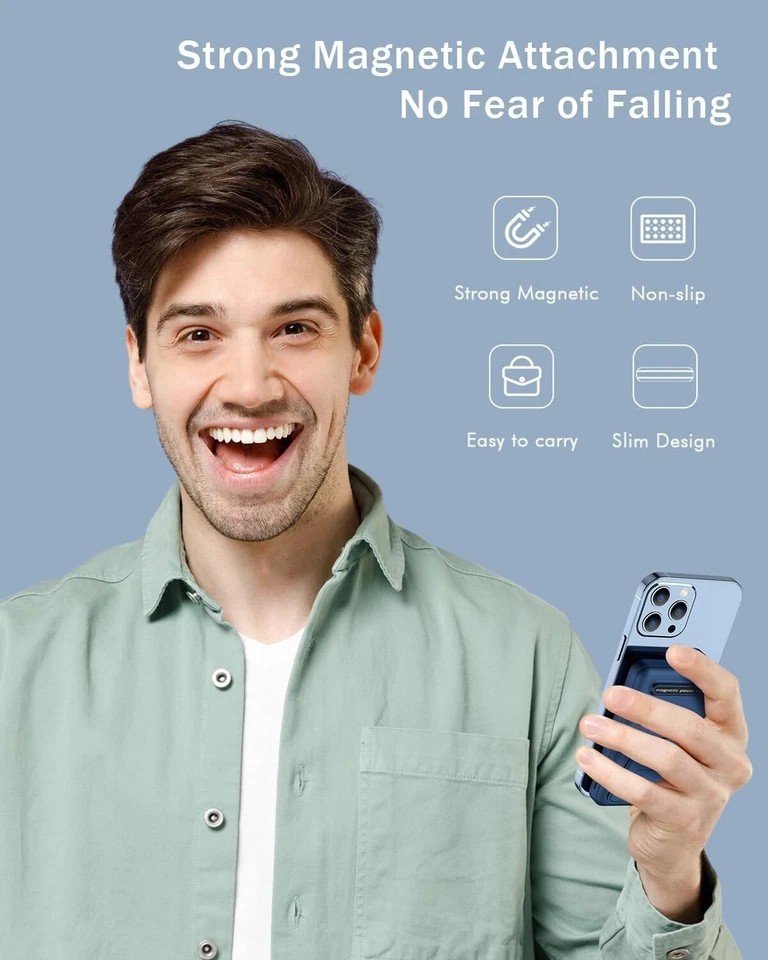 Powerbank für MagSafe 10000mAh Magnet Power Bank Tragbar USB C Ladegerät B688 - Bild 4 von 4