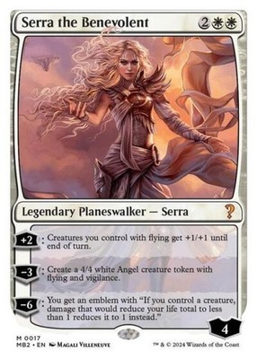 Serra the Benevolent (White Border) - Near Mint MTG Mystery Booster 2