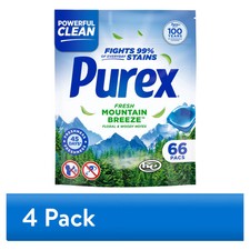 4 pack)  Laundry Detergent Pacs, Fresh Mountain Breeze, 66 count