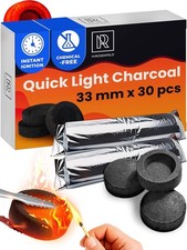 30 Pcs Charcoal Discs to Burn Incense - Hookah Charcoal Hookah Coals for Hookah