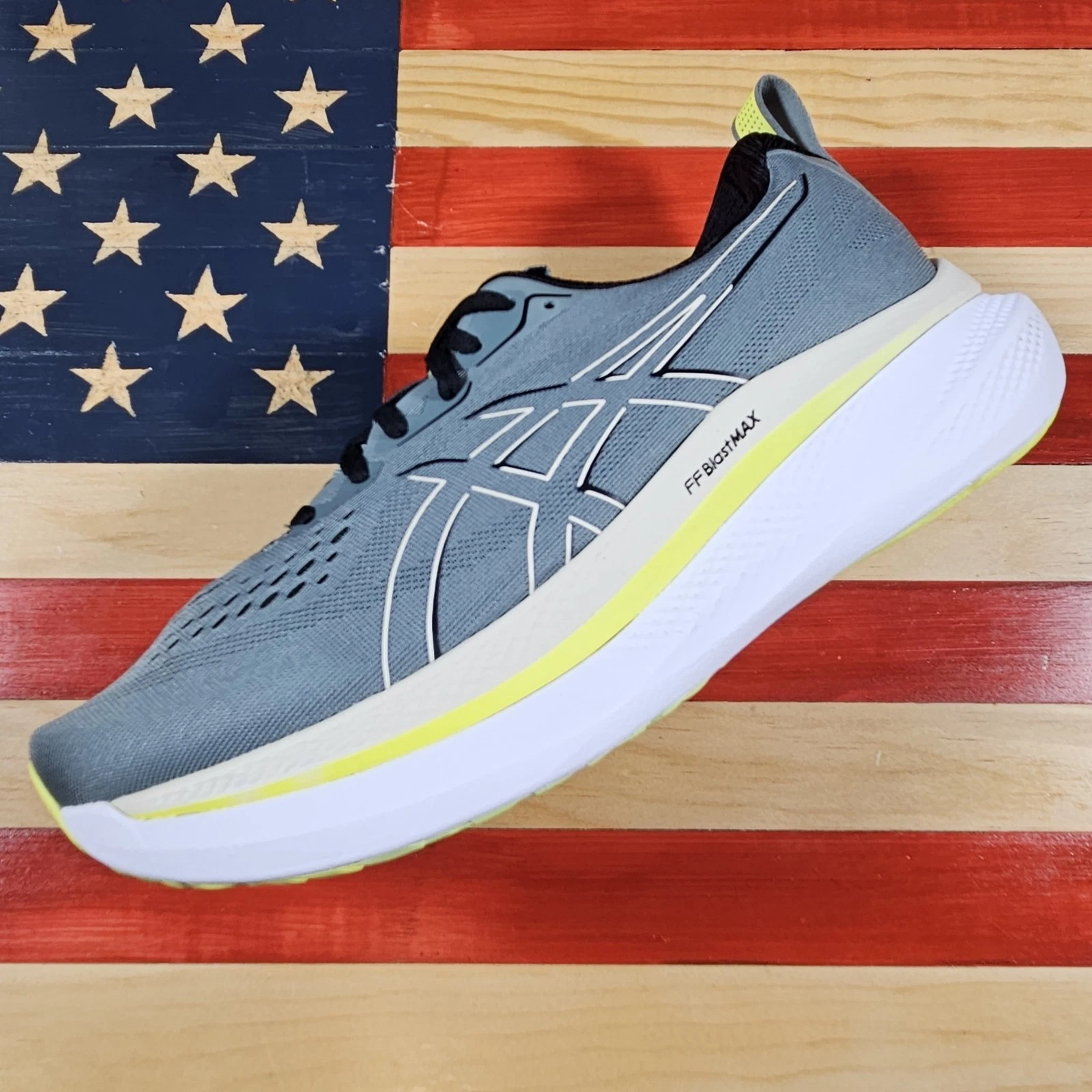 Asics GLIDERIDE MAX MONUMENT-GRAY/WHITE Running Shoe SAMPLE [1011B891-402] Men 9