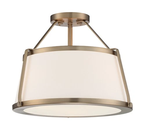 Nuvo Lighting 60/6996 Cutty 3 Light 16"W Semi-Flush Ceiling - Brass - Picture 6 of 7