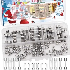 120 Pcs Fast Blow Glass Fuses Assortment Kit 125V- 3A, 5A 5 X 20Mm, Mini Small