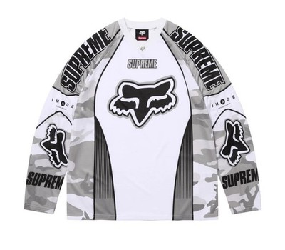 Supreme Fox Racing DMX Jersey White Snow Camo Size XL DEADSTOCK