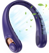 JIAGE NECK FAN PORTABLE RECHARGEABLE 5200MAH BATTERY OPERATED - DEEP PURPLE