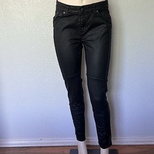 Lauren Ralph Lauren Leather Look Skinny Ankle Jeans Women s 8 Moto Pants