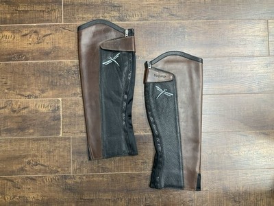New With Tags Freejump FLY Mini Brown Size XXL Leather Half Chaps Horse Riding