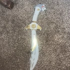 94 Vintage 17" Power Rangers Bandai White Gold Working Talking Saba Sword works!