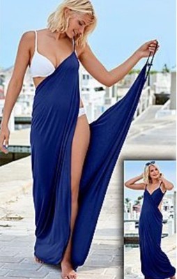 Venus Maxi Cover Up White S M OS NWOT Low Back Grecian Wrap Dress