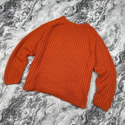 Vintage Dolce Gabbana Ribbed Knit Sweater 00s Men Size 2XL Orange