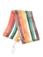 Paul Smith Men's Scarf Multi Striped 100% Silk Scarf New with tags