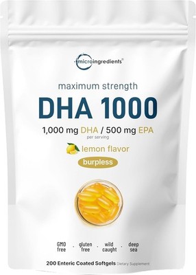 Wild Caught Norwegian Omega 3 Fish Oil with Lemon   200 Softgels, Mercury Free