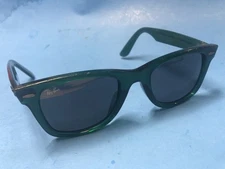 RAY-BAN RB2140 WAYFARER SUNGLASSES GREEN  FRAME 50MM CLASSIC LENSES