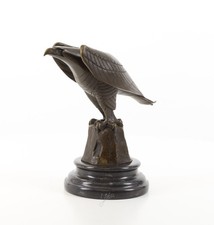 Bronze Skulptur Adler Art deco auf schwarzem Marmor sockel Nach Coenraad