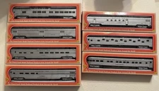 IHC HO Scale Santa FE Passenger Cars WITH boxes Of Matching Interiors Kits