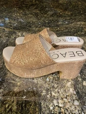 NEW Womens Beach by Matisse Terry Platform Heel Sandals, size 7            shoes