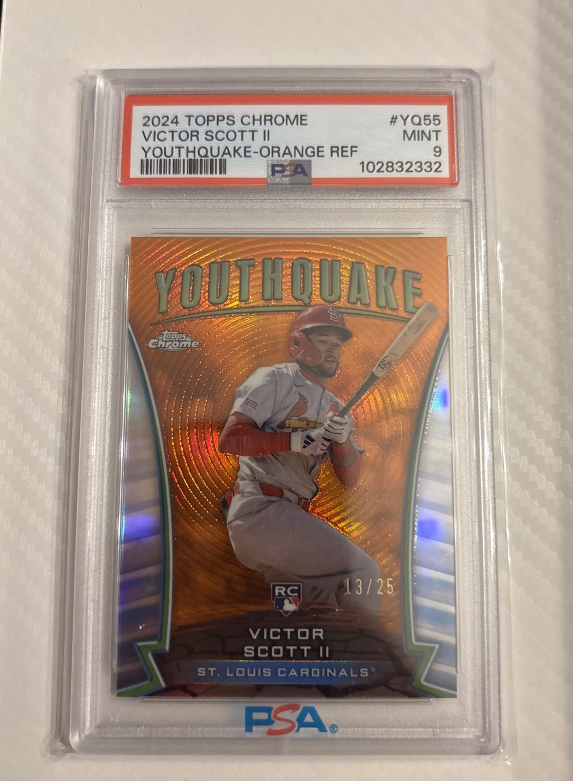 2024 Topps Chrome Update Series - Youthquake Victor Scott II Orange Refractor/25
