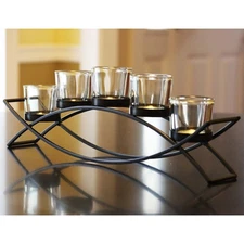 Iron Arch Table Centerpiece Decorations Tealight Votive Candle Holder for Wed...