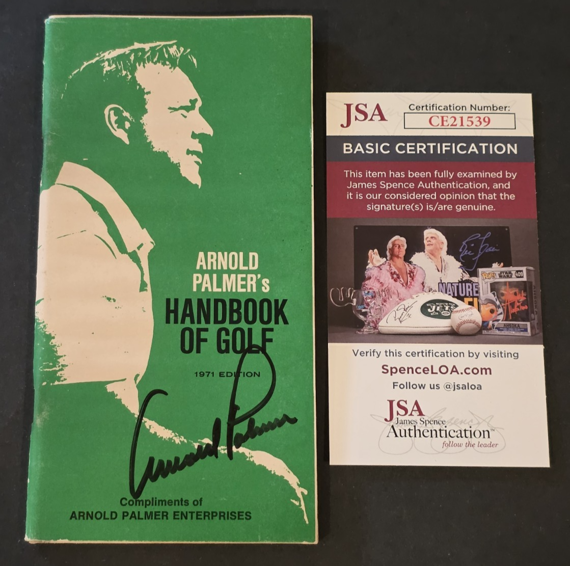 Arnold Palmer Autographed Signed 1971 Handbook on Golf-HALL OF FAME-JSA Authenticated 