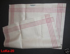 Geschirrtuch Leinen 10 Stück Geschirrhandtuch rot  Schweden NOS Nostalgie