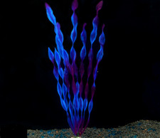 Aquarium Aquarium decorated with fake plastic plant curly seaweed purple 10PCS