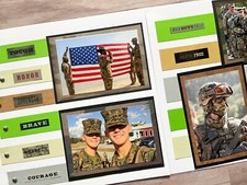 Army Scrapbook pages, 12 By 12 Army Pages, Military Scrapbook Layout