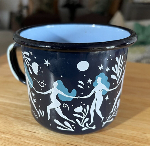 Lisa Junius Tarot Card Psychic COSMIC WOMEN NUDE DANCING ENAMEL MUG/Cup RARE - Picture 2 of 4