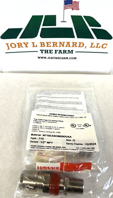 HAWKE, CABLE GLAND, LOT OF 50, TYPE 710 SIZE O, 1/2'' NPT, MARINE FITTING, NEW