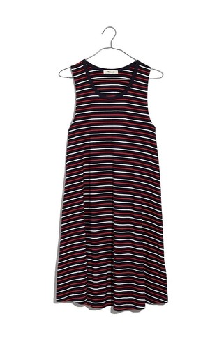 Madewell Breeze Shift Dress Blue Red Embroidery XS | eBay