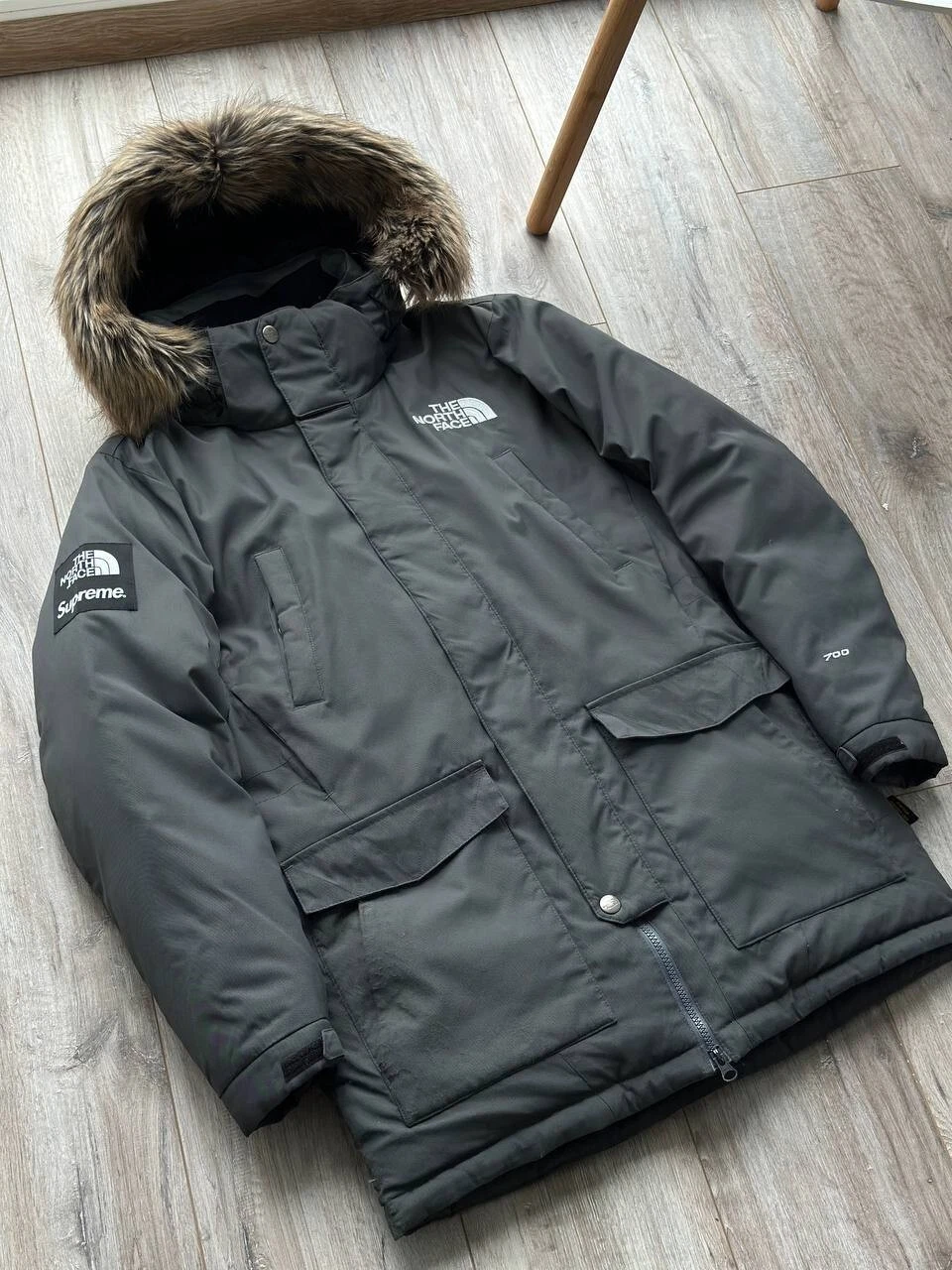 Veste longue bouffante de ski Supreme x The North Face 700 parka homme taille moyenne