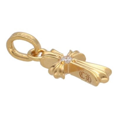 Chrome Hearts Baby Fat Cross Charm 22k Diamond Pendant Gold Chrome Hearts Baby Fat Cross Charm 22k Diamond Pendant Gold