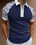 thumbnail 46  - Polo T Shirt Men Zipper Collar Fashion Golf Long Short Sleeve 2 Tone Zip Tee Top