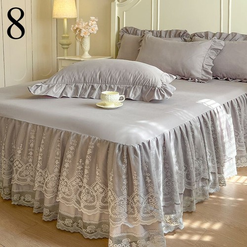 Universal Spitzensaum Tagesdecke Prinzessin Schlafzimmer Bett Rock Abdeckung Haushalt Bettwäsche - Bild 22 von 26