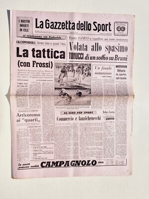 Gazzetta Dello Sport Du 26 Mai 1962, édition Historique Coppa Rimet - Desmet Montevergene, Occasion