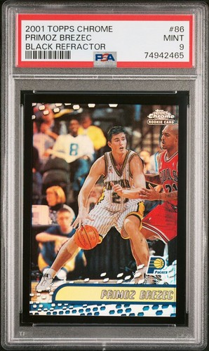 Primoz Brezec [Black Refractor] #86 2001 Topps Chrome card