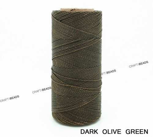 0.5MM Waxed Polyester Linhasita Cord Macrame Bracelet Thread String 368yds Spool - Picture 32 of 83