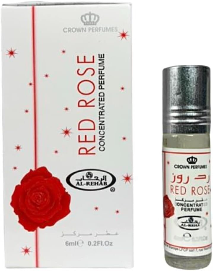 Al Rehab 6ml Perfume Oil Red Rose Roll On Single Bottle Floral