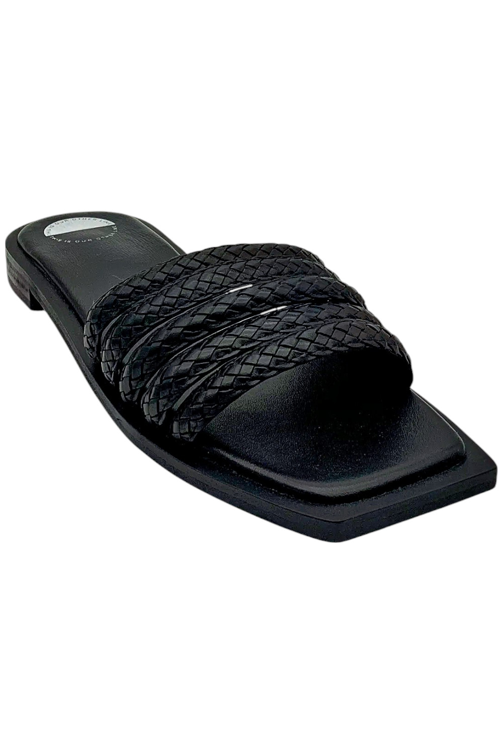 Намеренно пустые женские босоножки Mute Slide черного цвета