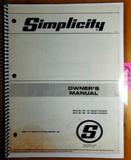 Simplicity 745 42" 746 36" Snow Thrower Owner Operator & Parts Manual + Assembly