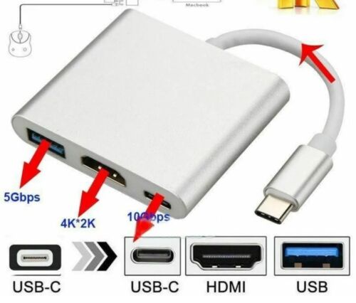 USB Type C to HDMI HDTV TV Cable Adapter Converter For USB-C Phone Tablet - Picture 7 of 7