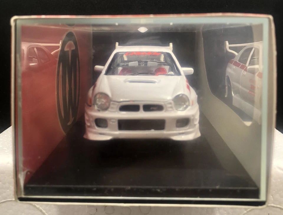 2003 SUBURU IMPREZA WRX STI MOTORWORKS Die cast 1/32 PLASTIC Display CASE & Box - Image 4 of 4